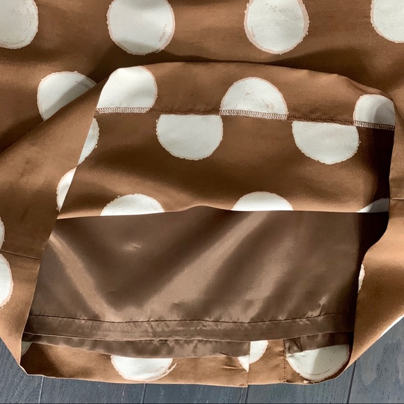 Banana Republic Caramel/Cream Polkadot Silk Skirt - Picture 4 of 6